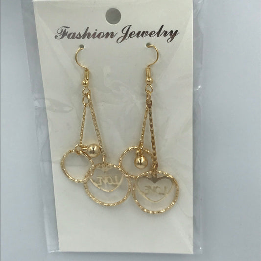 Boucles d'oreilles pendantes pampilles love